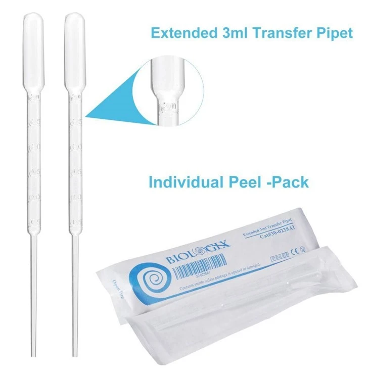 3ml Plastics Disposable Graduated Pasteur Pipettes